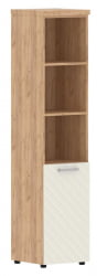 Шкаф колонка с глухой малой дверью и топом (правый) Torr LUX TLHC 42.5 R Дуб Бофорд Латте
