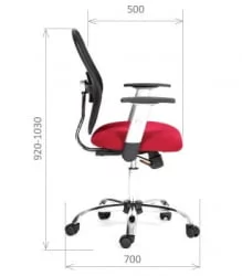 Офисное кресло для оператора CHAIRMAN 451 TW 13/AC (красный/черный) (Л)