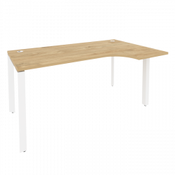 Стол эргономичный правый на П-образном м/к ОНИКС О.МП-СА-1Р Тиквуд Светлый/Белый / ONIX O.MP-SA-1R