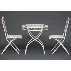 Комплект (стол + 2 стула) Сеcрет де Маисон ПАЛЛАДИО (мод. ПЛ08-8668/8669) белый антик (антикуе вхите) / Secret de Maison PALLADIO (mod. PL08-8668/8669) (antique white)