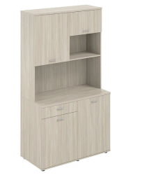 Офисная мини-кухня с ящиком Сигма СГ.1002.ОЛ.ОЛ Дуб светлый / Sigma SG.1002.OL.OL