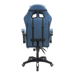 Геймерское кресло 907 KINGQUEEN, замша, цвет синий с массажем, арт 907-LB