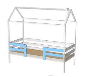 Кровать-домик RooRoom кд-2С Серый