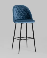 Стул барный Марсель Б велюр Пыльно-синий