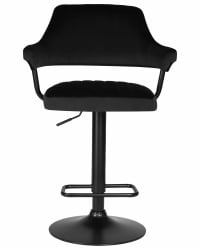 Стул барный ДОБРИН CХАРЛЙ БЛАCК (черный велюр (МДЖ9-101)) / DOBRIN CHARLY BLACK (MJ9-101))