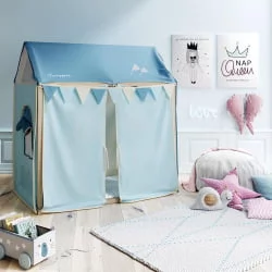 Кроватка для новорожденных Micuna Tipi House MONT-1874 Waterwood/White