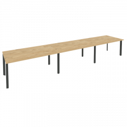 Стол переговорный (3 столешницы) ОНИКС О.МП-ПРГ-3.4 Тиквуд Светлый/Антрацит / ONIX O.MP-PRG-3.4