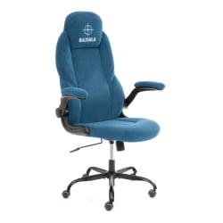 Кресло геймерское BAZUKA metalBL велюр, синий, 32
