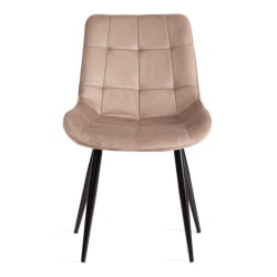 Стул ABRUZZO ( mod. 8060 ) металл/вельвет, 52 х 63 х 85 см, бежевый (HLR 8)/черный