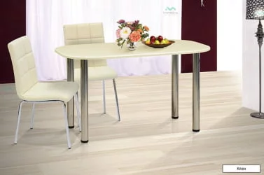 Большой обеденный стол овальный Жемчуг глянец