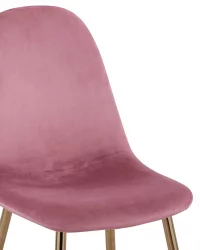 Стул Валенсия велюр золотые ножки Пыльно-розовый