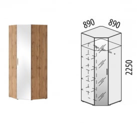 Шкаф угловой с зеркалом (лев/прав) Монако 902.09.1