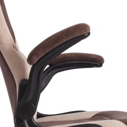 Кресло офисное BAZUKA флок , коричневый/бежевый/коричневый перфорированный, 6/7/6/06