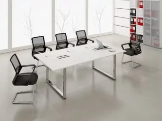 Стол рабочий, прямолинейный ГЛОСС ЛИНЕ НСР-О.005.2 Белый Премиум / GLOSS LINE