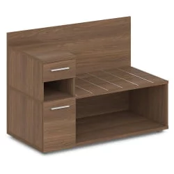 Тумба багажная с ящиком и дверью левый Ornata 	Н-444 Л Орех Вирджиния