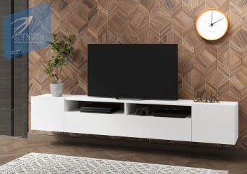 ТВ тумба Соло-16 TV Белый/Белый глянец