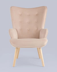 Кресло Хью велюр Бежевый