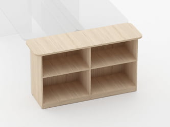 Тумба приставная к двум столам Glassy 3.18.14 Дуб молочный