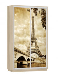 Шкаф-купе двухдверный Экспресс Дуо 1200х2200х Париж/Ясень шимо светлый / 1200х2200h