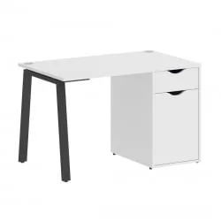 Стол письменный ХОМЕ ОФФИCЕ ВР.СП-3-118.1.А Белый Бриллиант/Антрацит металл / HOME OFFICE VR.SP-3-118.1.A