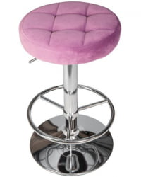 Табурет барный ДОБРИН БРУНО (пудрово-сиреневый велюр (МДЖ9-52)) 2 шт / DOBRIN BRUNO (MJ9-52))