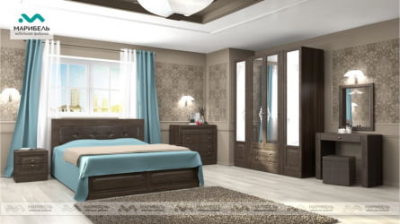 Кровать 1400*2000 с подъемным механизмом Ева-11 Шоколад Венге