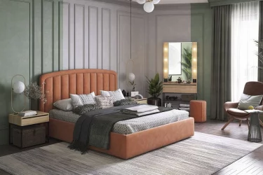 Кровать 1.6 Сиена-2 КМ1.6-14.2081 Крем / KM1.6-14.2081