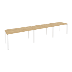 Рабочая станция на П-образном м/к ОНИКС О.МП-РС-3.3.7 Тиквуд Светлый/Белый / ONIX O.MP-RS-3.3.7