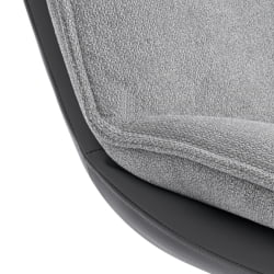 Кресло лаунж Космо велюр/букле/экокожа, ВТ шапе силвер/графит / Cosmo VT shape silver/графит