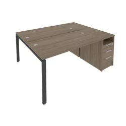 Рабочая станция с опорной тумбой Metal System Б.РС-СТП-2.3 Вяз/Антрацит