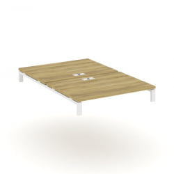 Двойной стол надставка на две опорные тумбы CОНCЕПТ CН.ДСН-005 Дуб Винченцо Белый / CONCEPT CN.DSN-005