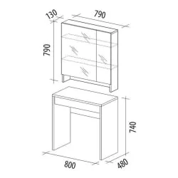 Детский маленький стол Кашемир 21 Дуб Кронберг/Кашемир