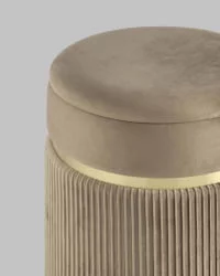 Банкетка Миранда с ящиком велюр Бежевый