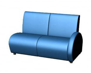 Диван с пластиковыми ножками Клауд V-600/6