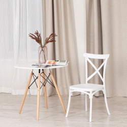 Стул CROSS (mod. PL24) / 1 шт. в упаковке пластик, 48 х 58 х 89 см, White (белый) 11954