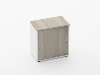 Тумба-купе Deka 9.02.08 Дуб Сантана светлый/Белый