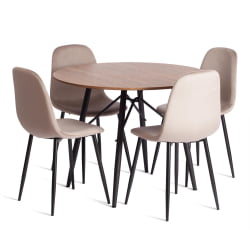 Стул БРЕЕЗЕ (мод. 4724) Велюр/металл , 44 х 53 х 87 см, Коффее (кофейный) ХЛР9 / черный / BREEZE (mod. Coffee HLR9