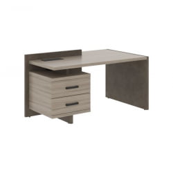 Стол руководителя левый WOOD&STONE СФ-531331 Дрифтвуд Бетон Чикаго темный