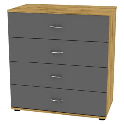 Комод Алиса(K1)856х801х459ручкаскоба96мм(ДВ-Графит)