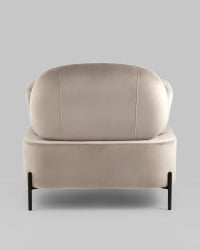 Кресло Кэнди с подлокотниками велюр Светло-серый