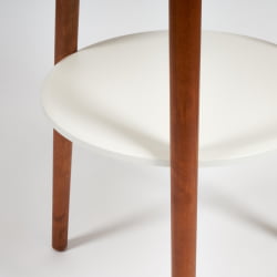 Подставка FLORISTE МДФ/дерево, 55*55*77 см, Белый (ножки орех)