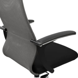 Кресло руководителя BRABIX PREMIUM Ultimate EX-801 хром Черное/серое