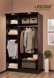 Двустворчатый гардеробный шкаф Эко 33 Композиция Венге