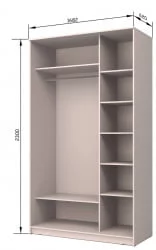 Шкаф-купе Хит-23-17-55 Дуб млечный