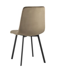 Комплект из четырех стульев Чиллй велюр коричневый ножки металл черные / Chilly