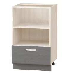 Напольный шкаф высокий под встраиваемую технику Графит 74.74 Сосна Астрид/Ваниль/Графит