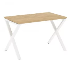 Стол рабочий LOFT VR.L-SRX-2.7 Металл белый Тиквуд светлый