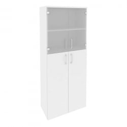 Шкаф высокий широкий ОНИКС О.СТ-1.7 Белый Бриллиант / ONIX O.ST-1.7