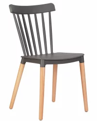Стул обеденный ДОБРИН ТХЕО ножки светлый бук темно-серый ГР-04 / DOBRIN THEO GR-04