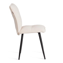 Мягкий стул Sweet LT, велюр, молочный/черный, 4, 41х55х88 см